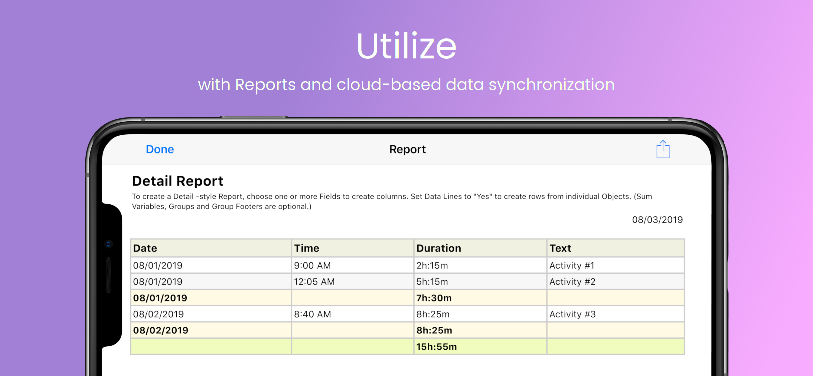 screenshot of easyAsPieDB