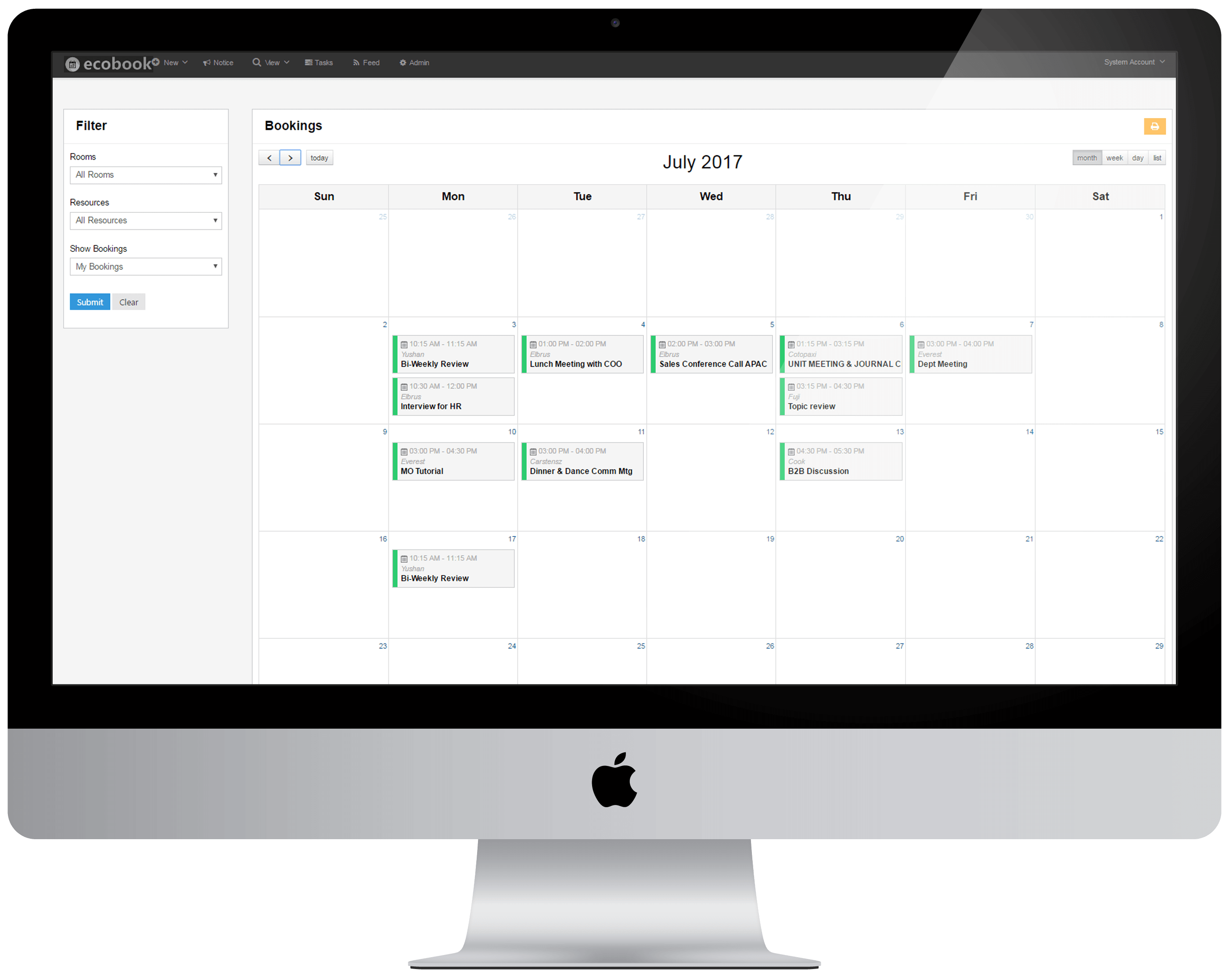 screenshot of ecobook