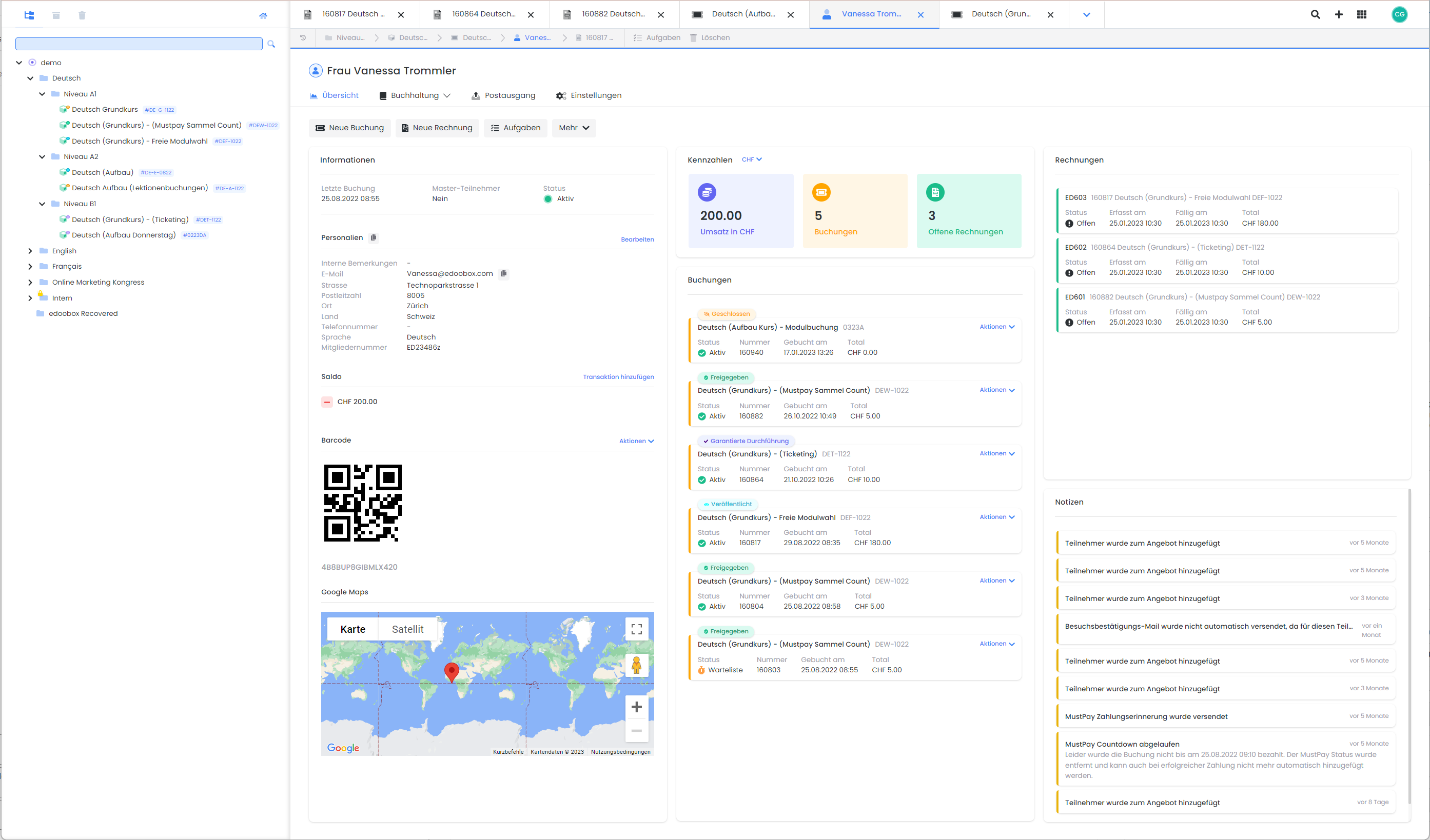 screenshot of edoobox
