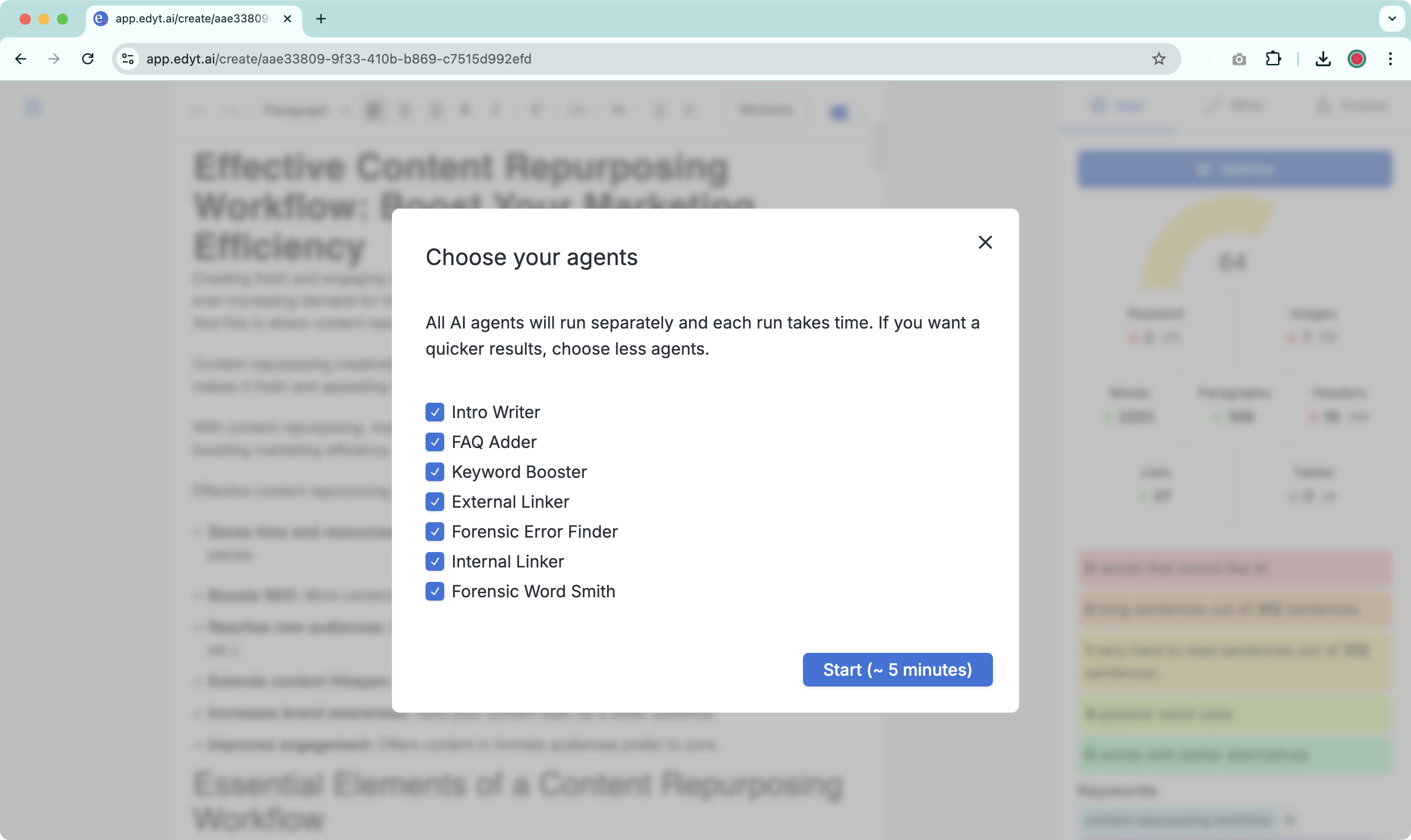 screenshot of edyt.ai