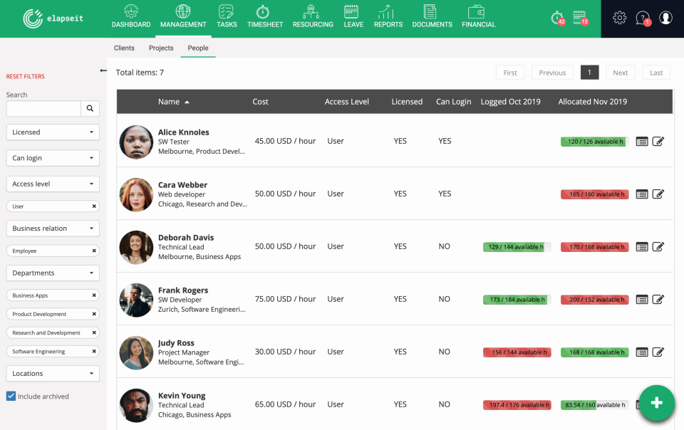 screenshot of elapseit