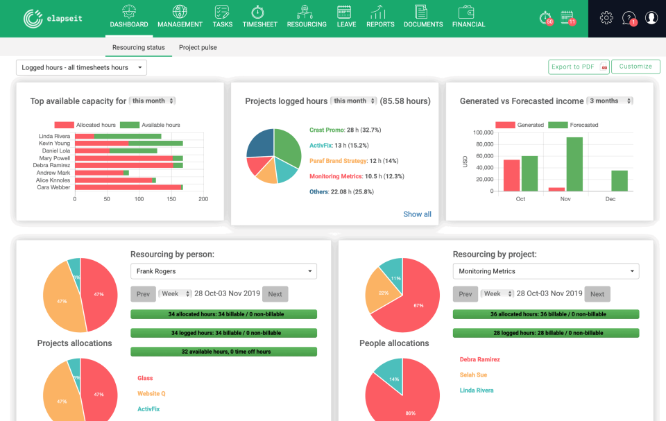 screenshot of elapseit