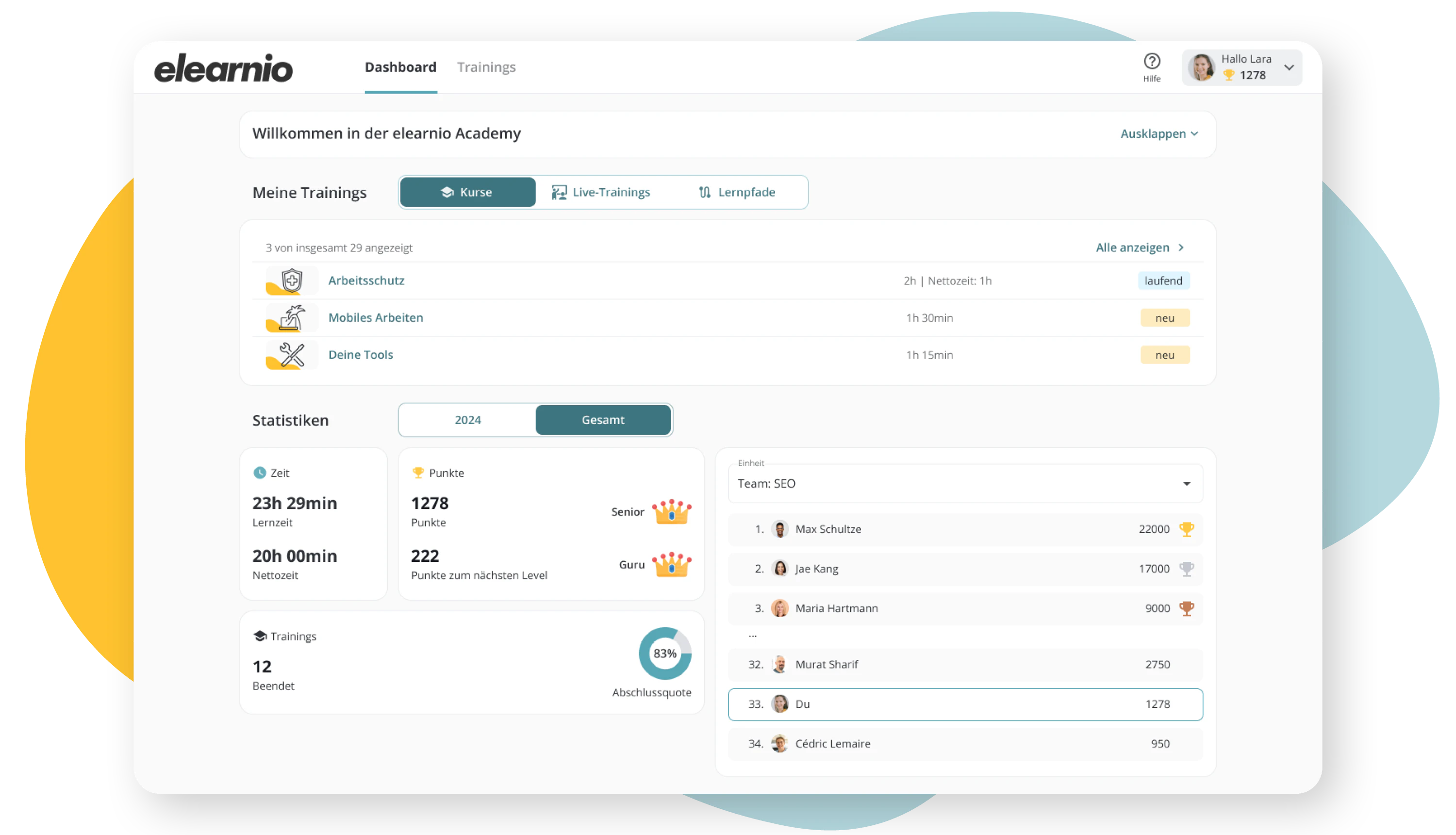 screenshot of elearnio