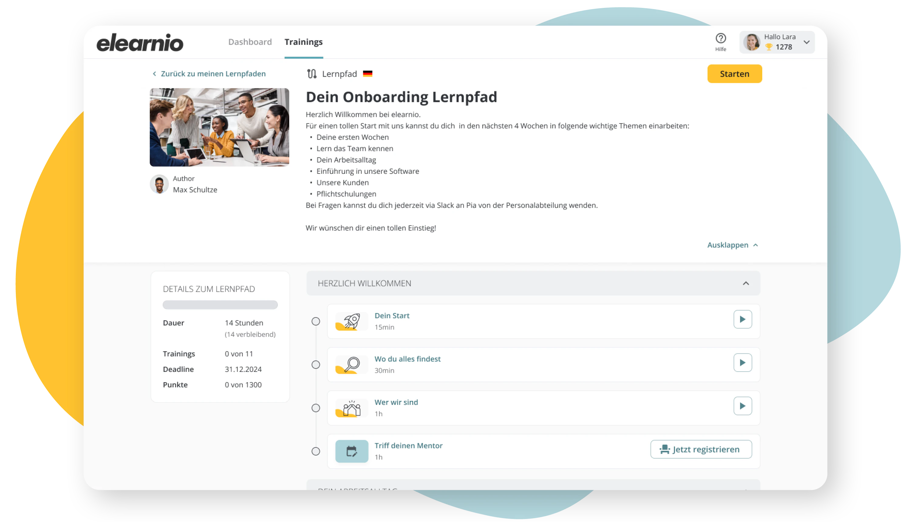 screenshot of elearnio