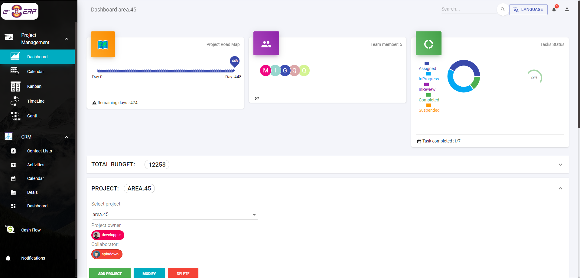 screenshot of electron-ERP