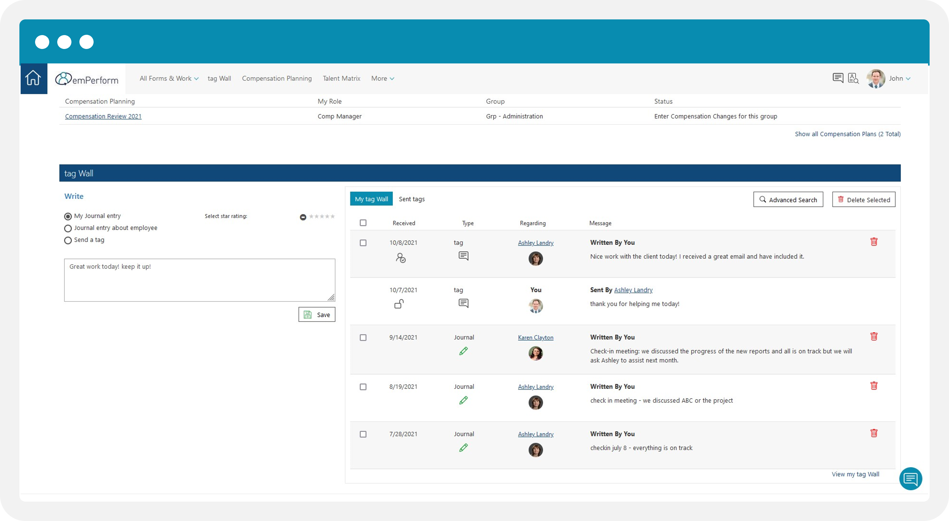 screenshot of emPerform