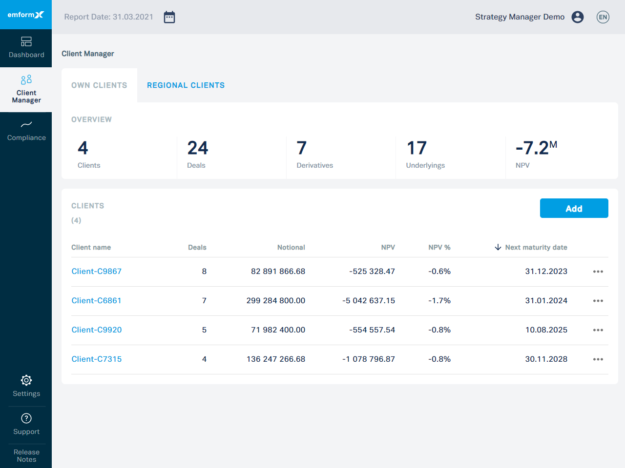 screenshot of emformX