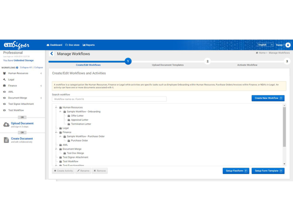 screenshot of emsigner