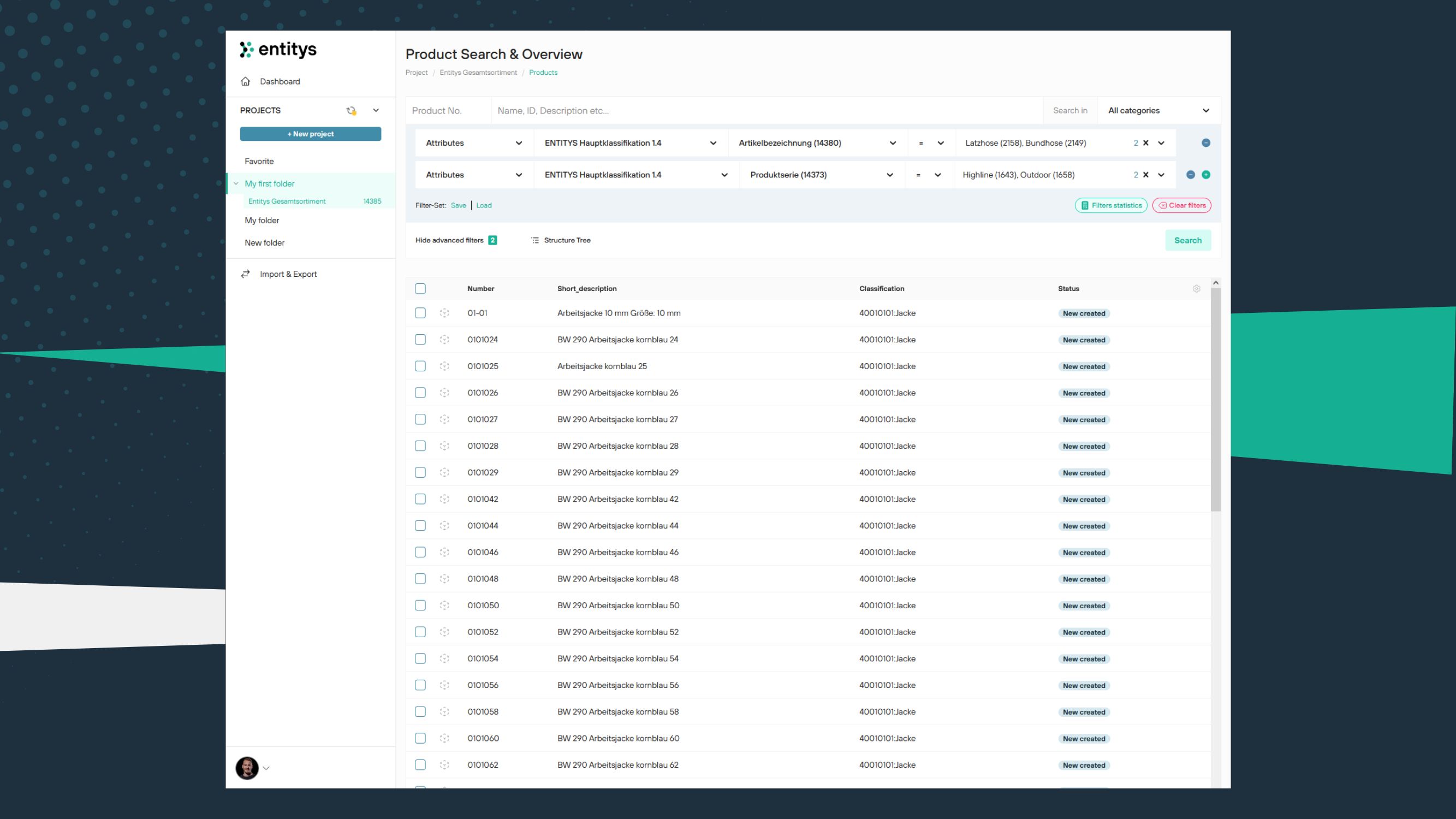 screenshot of entitys