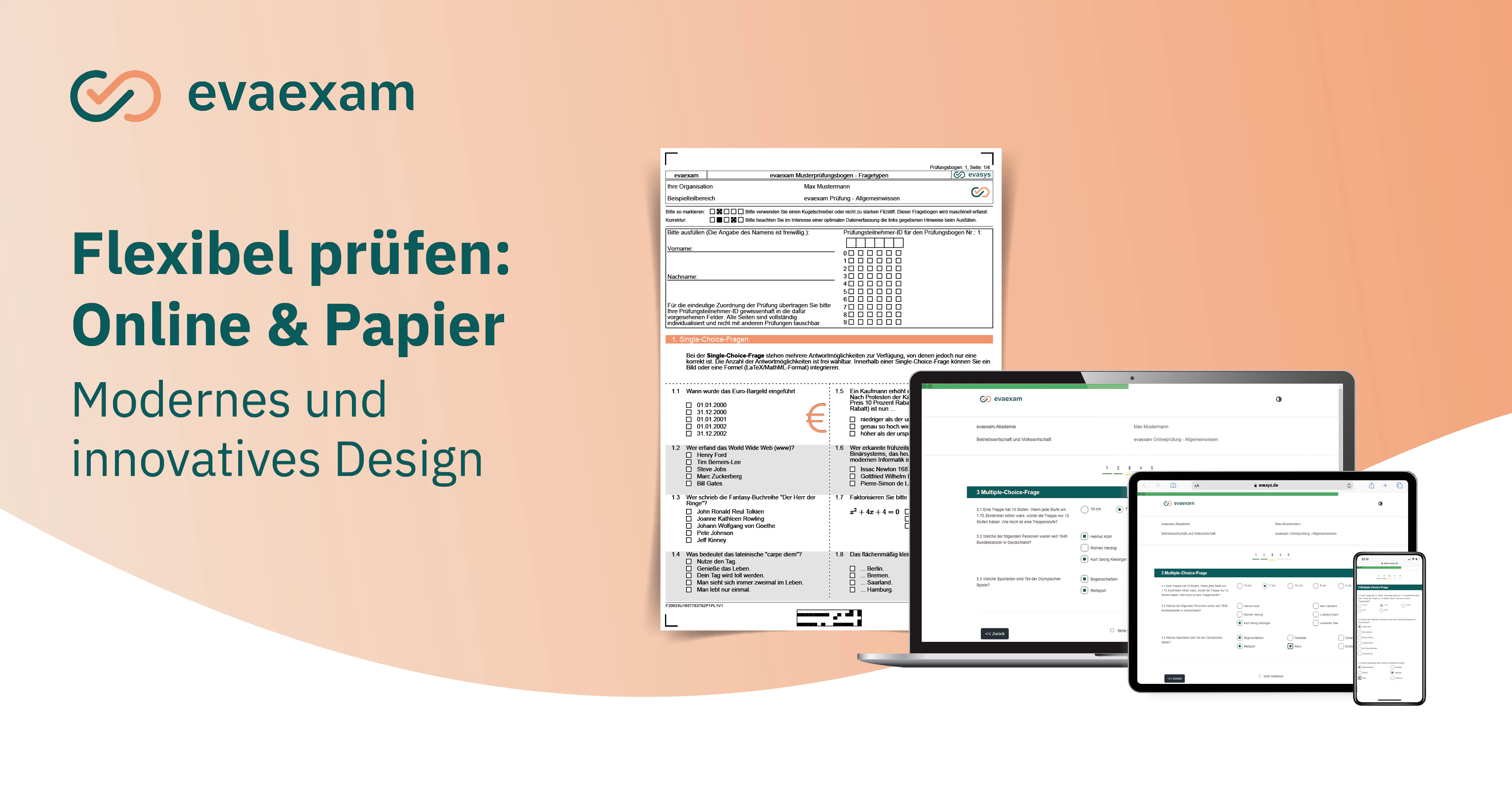 screenshot of evaexam