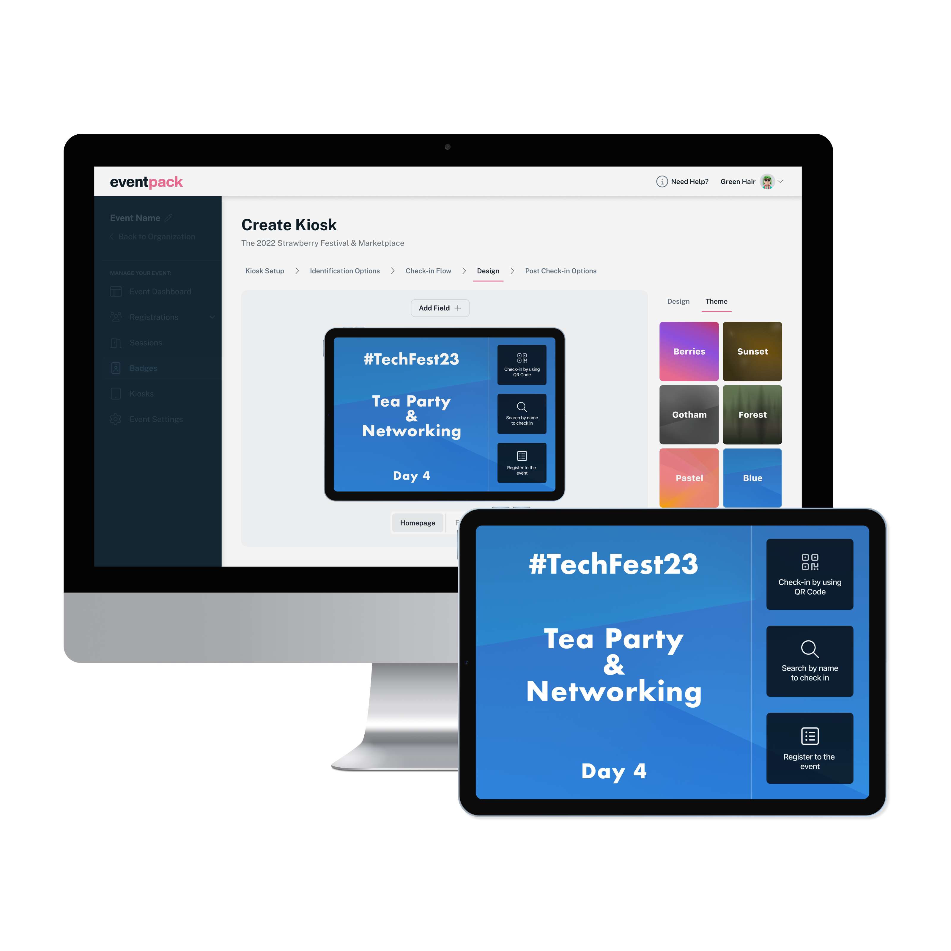 screenshot of eventpack