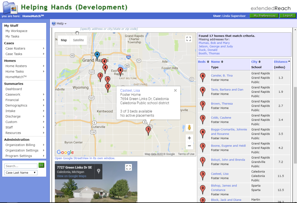screenshot of extendedReach
