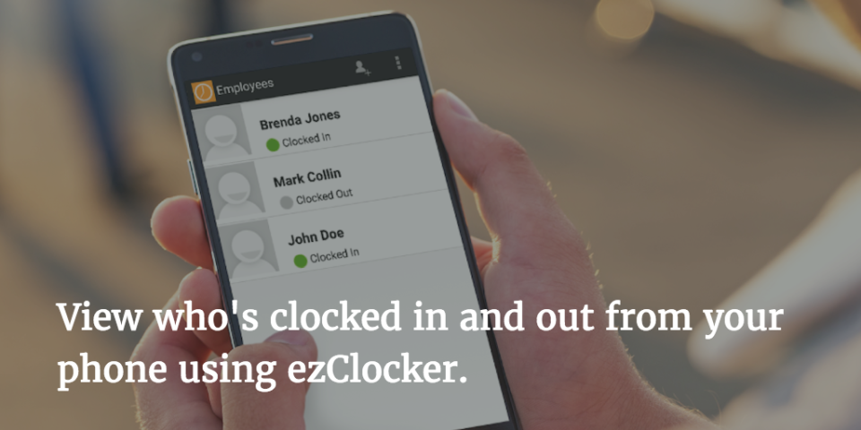 screenshot of ezClocker