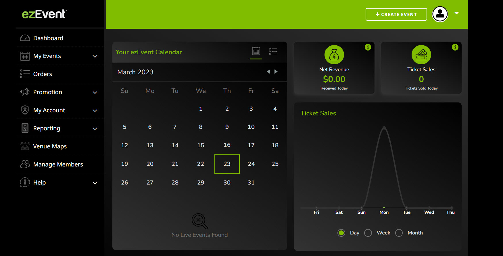 screenshot of ezEvent