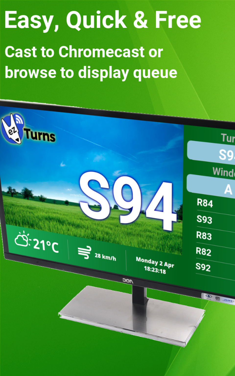 screenshot of ezTurns