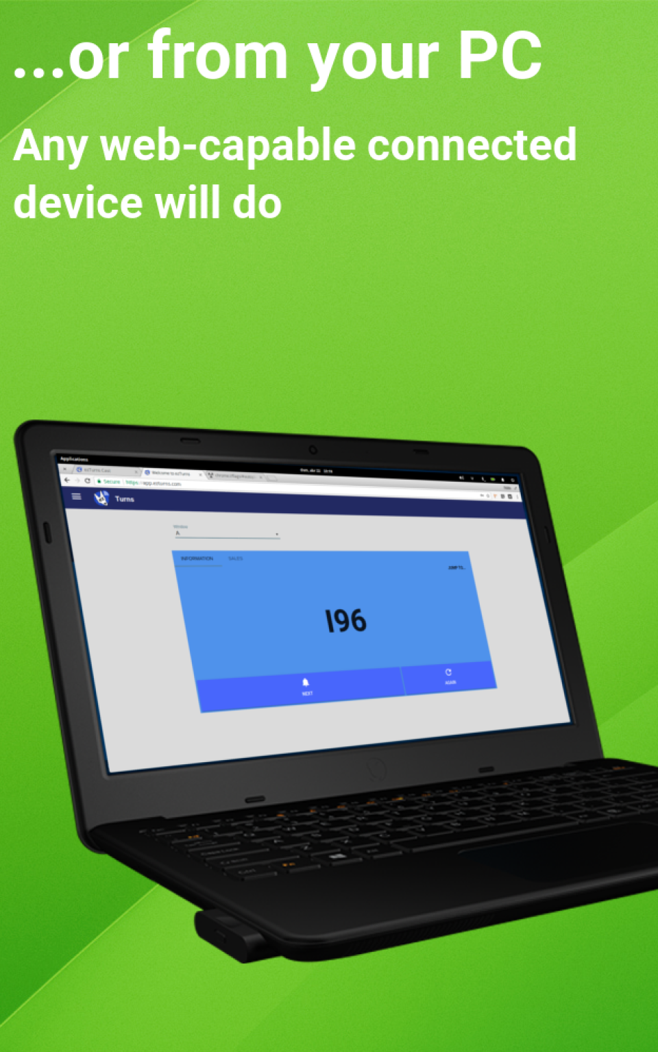 screenshot of ezTurns