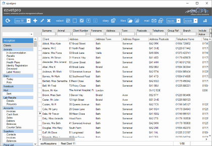 screenshot of ezvetpro