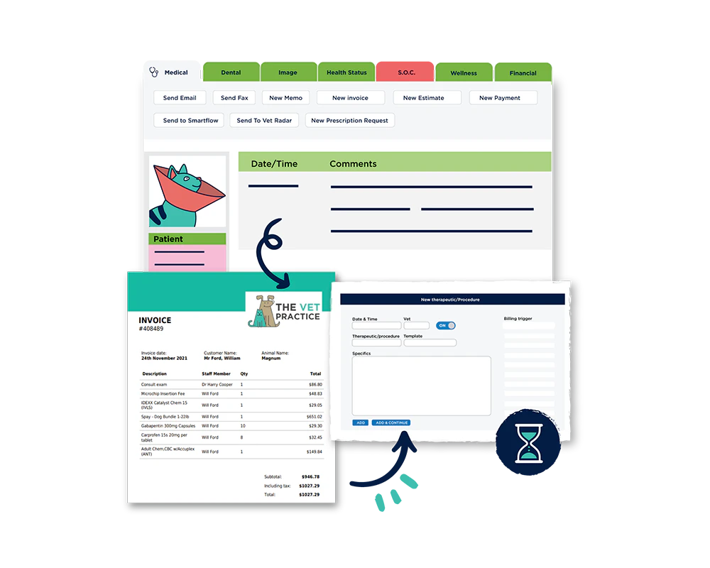 screenshot of ezyVet