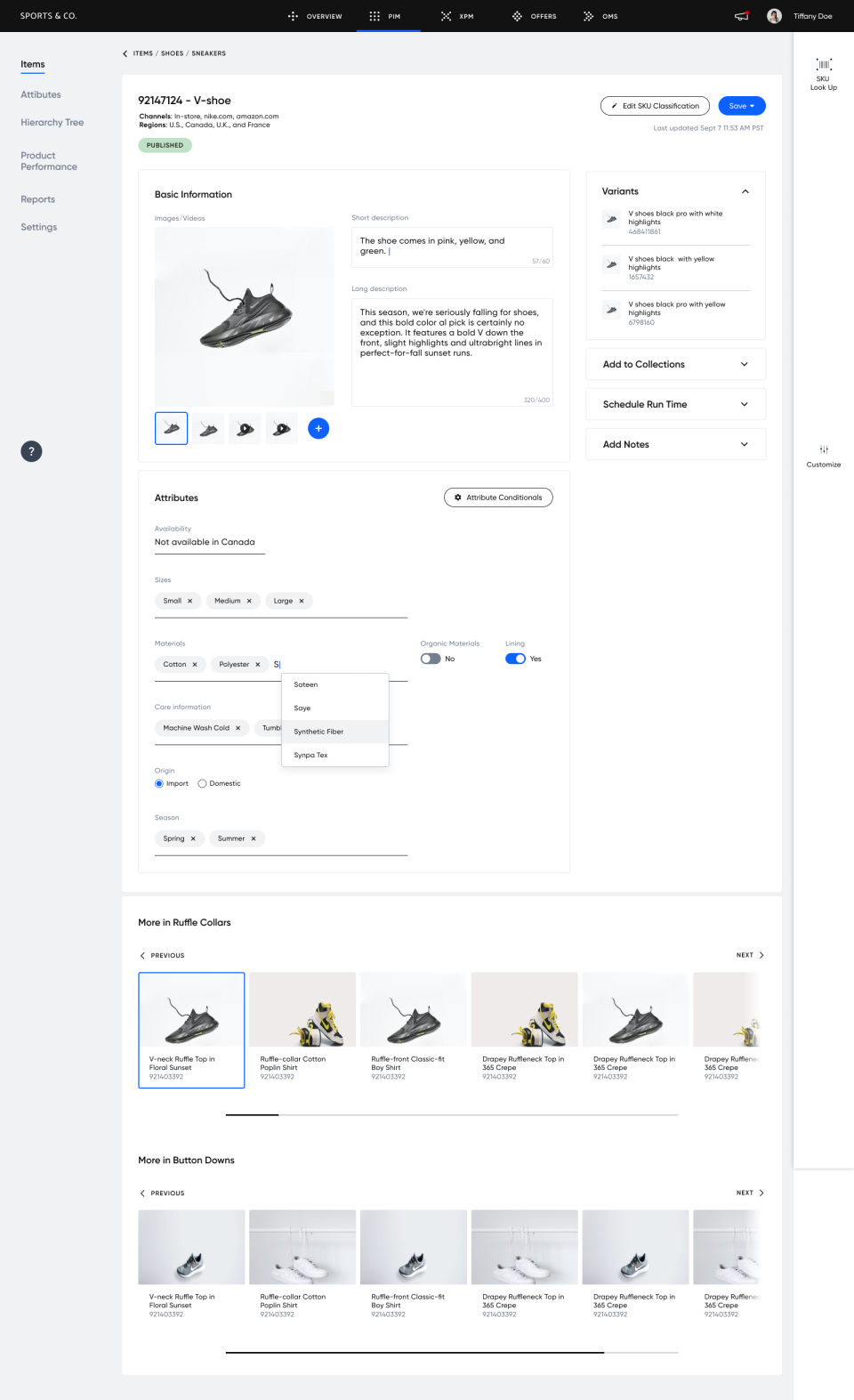 screenshot of fabric