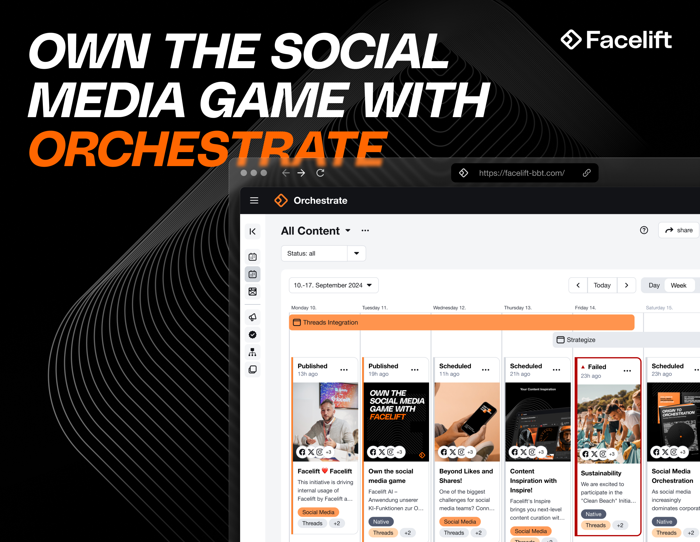 screenshot of facelift