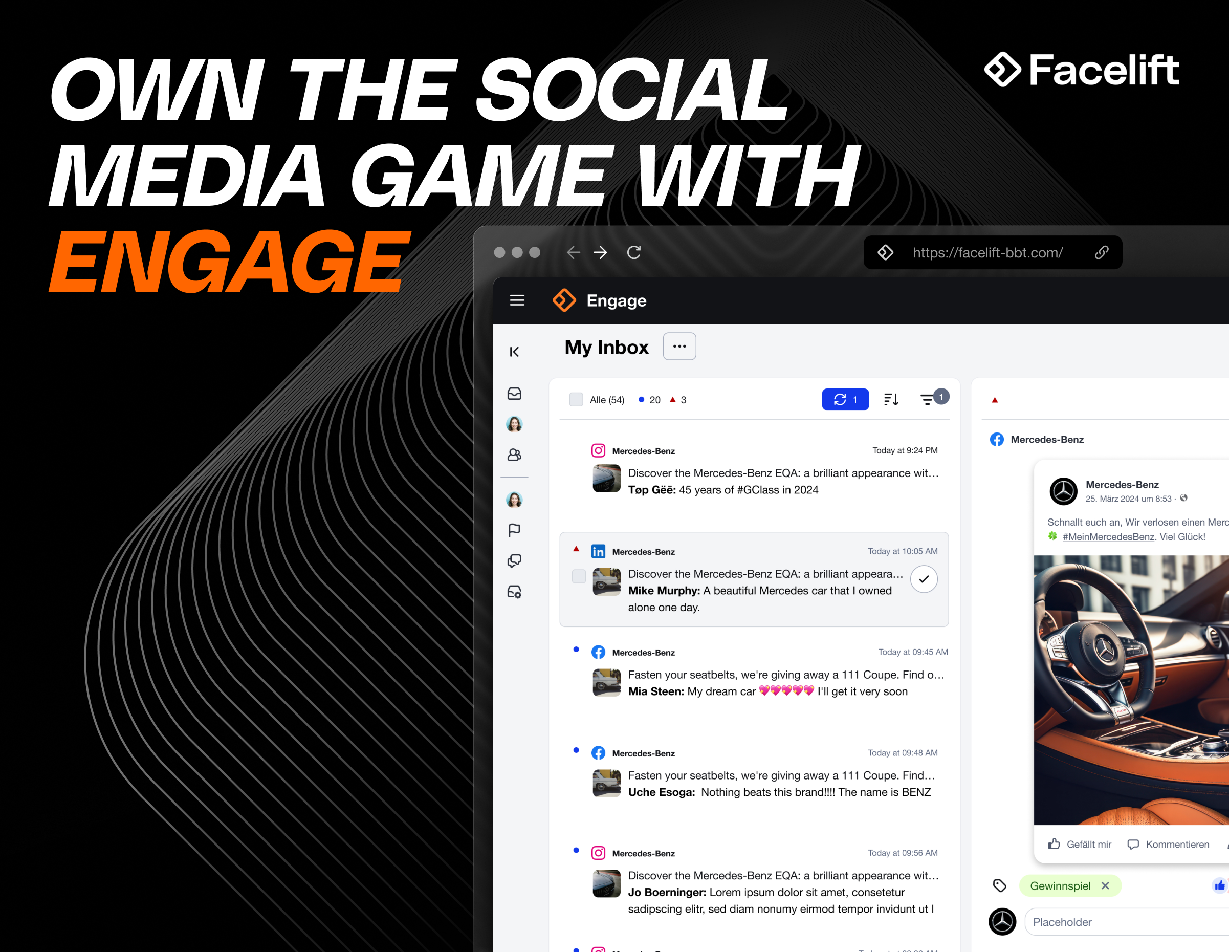 screenshot of facelift