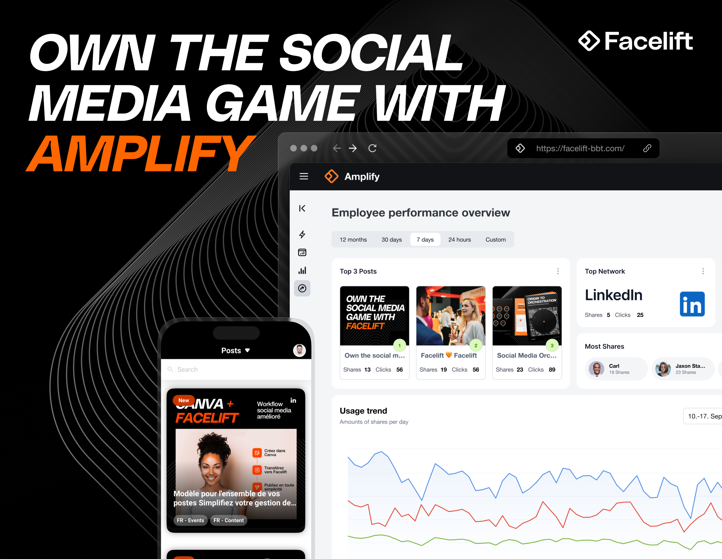 screenshot of facelift