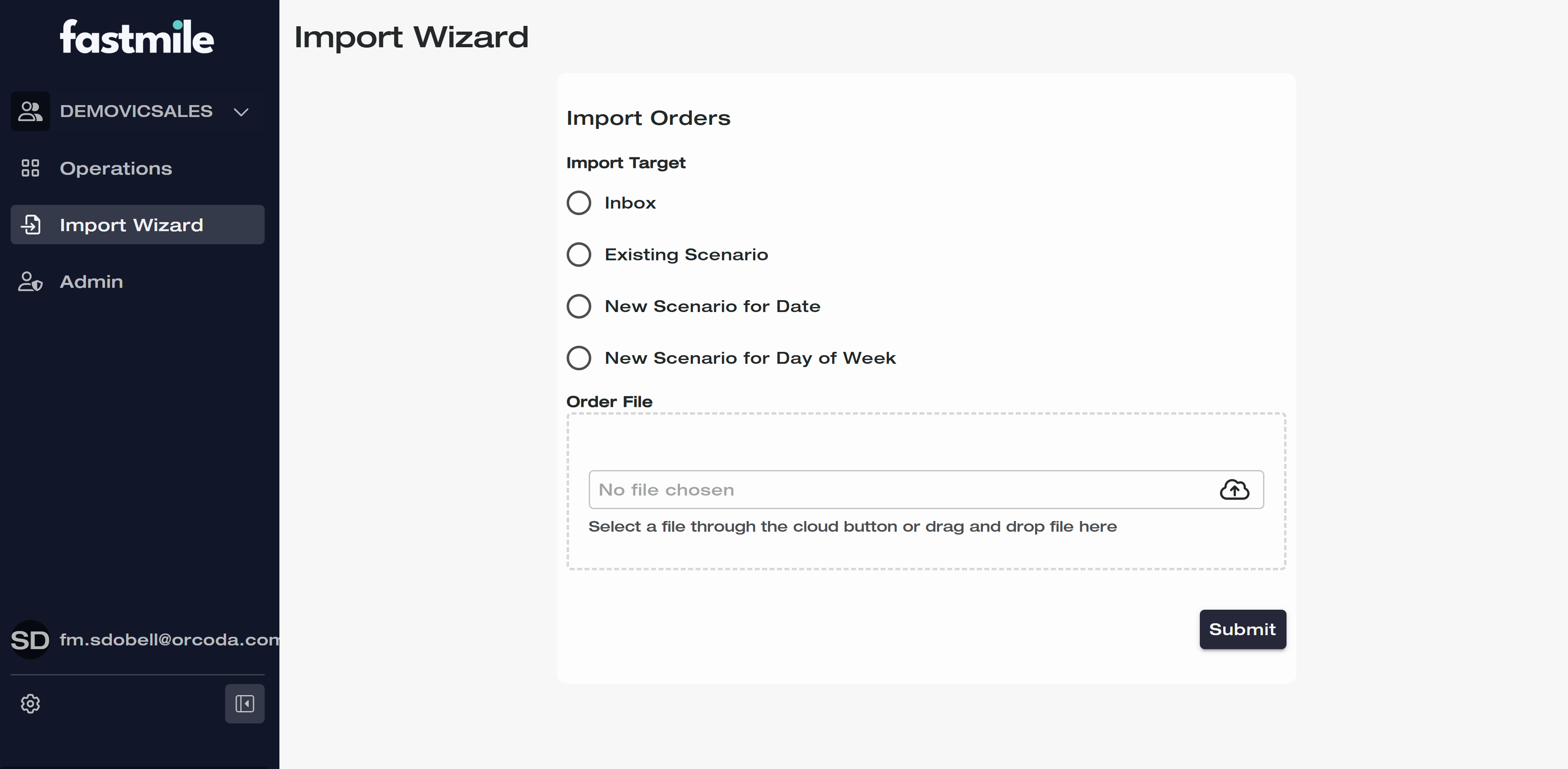 screenshot of fastmile