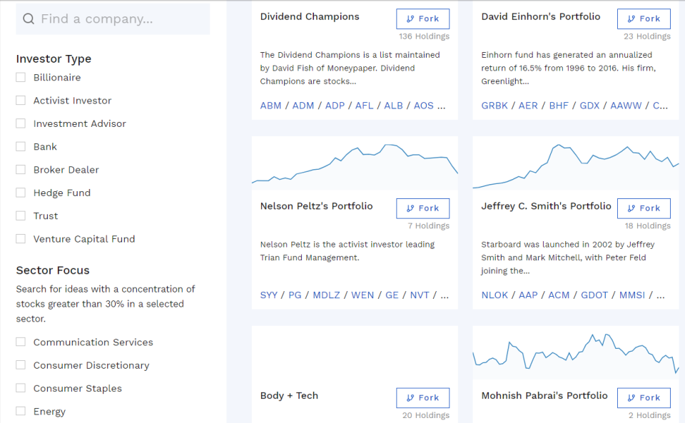 screenshot of finbox.io