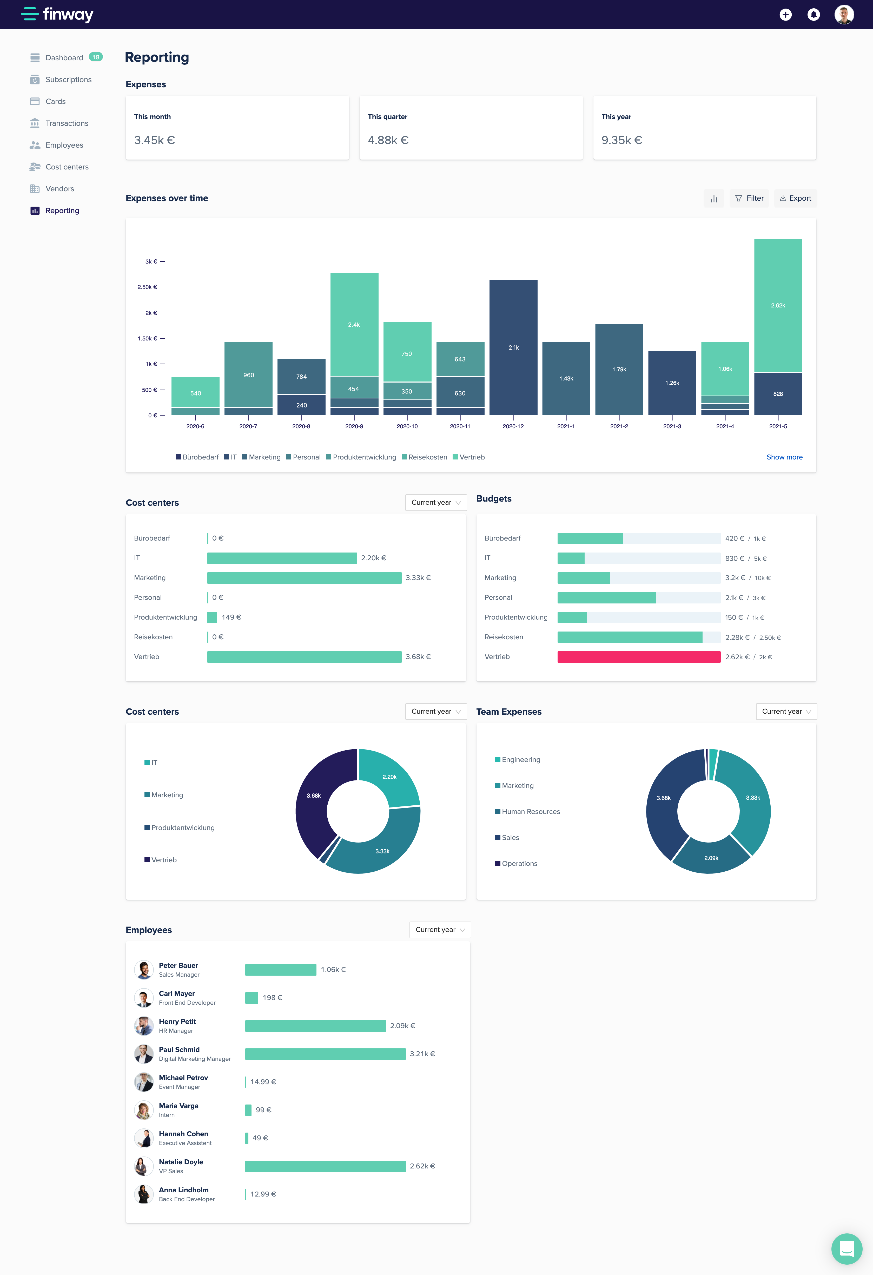 screenshot of finway