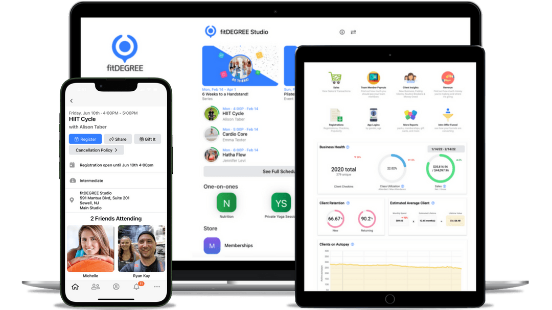 screenshot of fitDEGREE