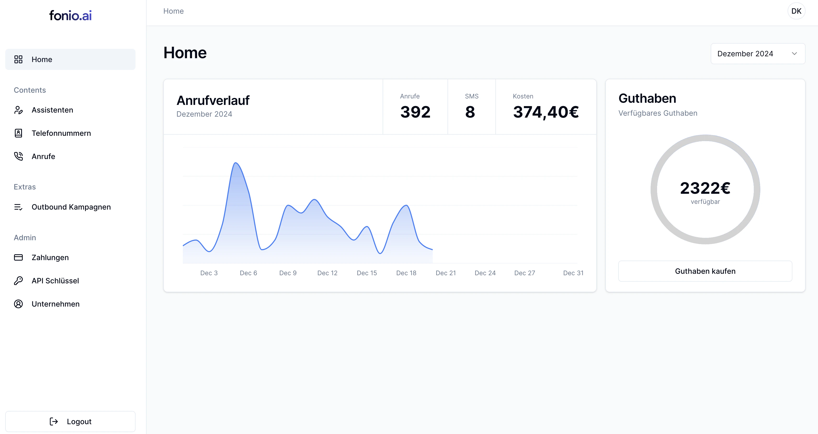 screenshot of fonio.ai