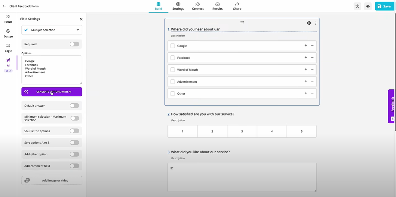 screenshot of forms.app