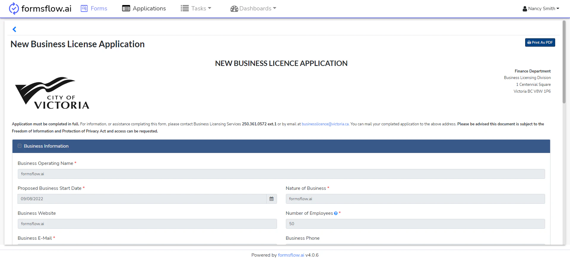 screenshot of formsflow.ai