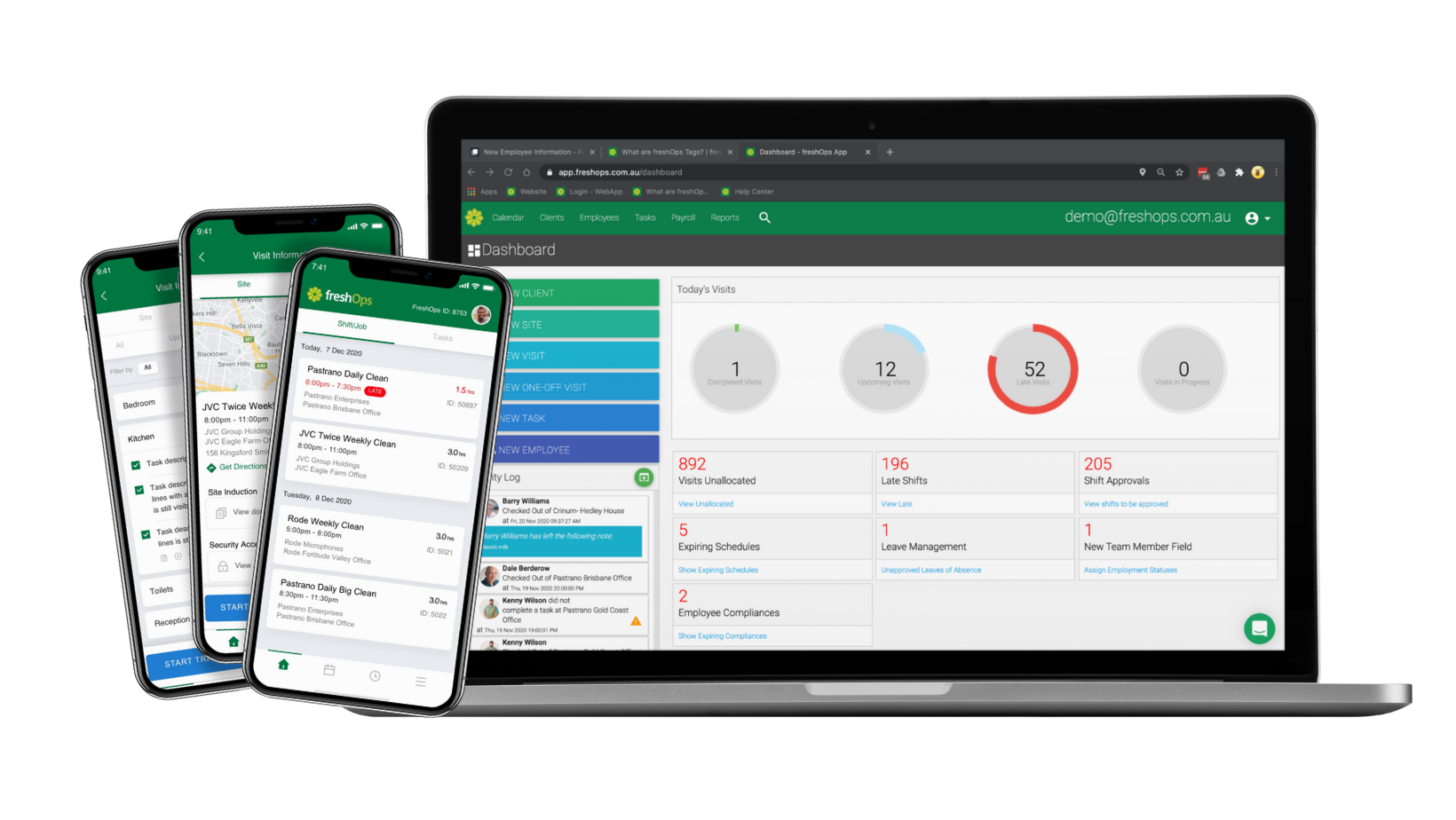 screenshot of freshOps