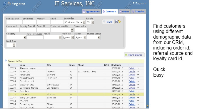 screenshot of fySales