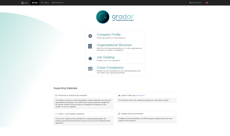 screenshot of gradar