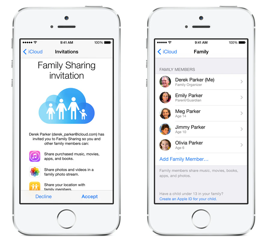 screenshot of iCloud