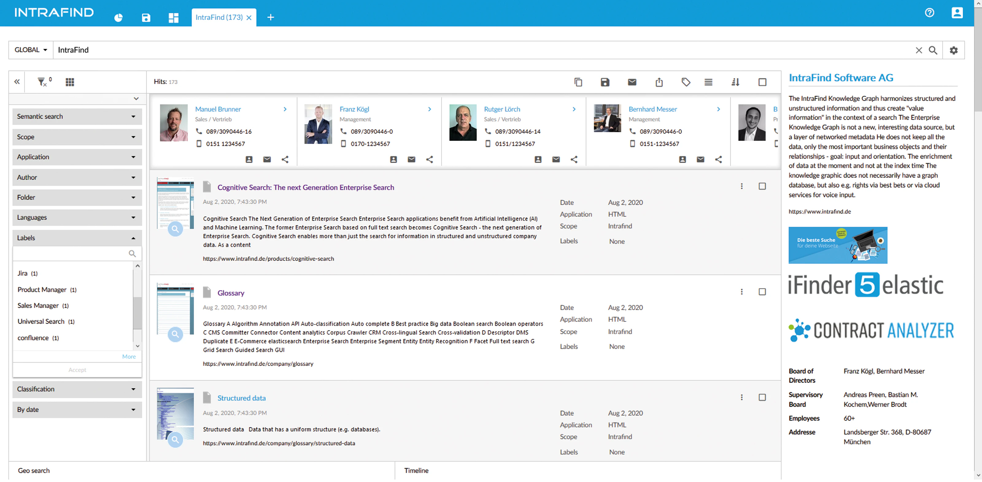 screenshot of iFinder