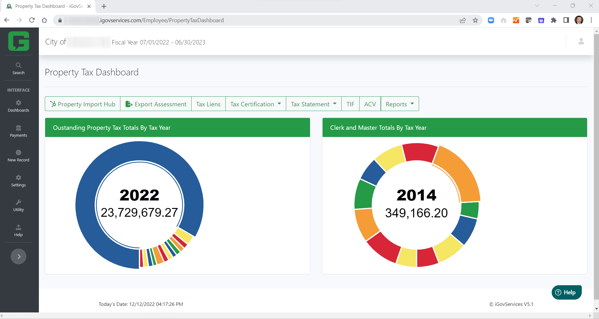 screenshot of iGovServices