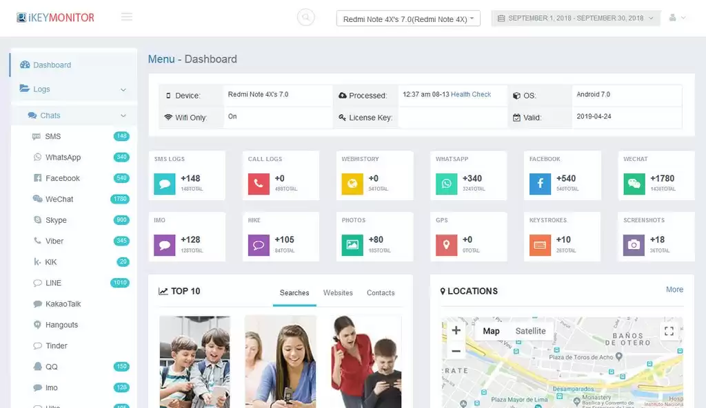screenshot of iKeyMonitor