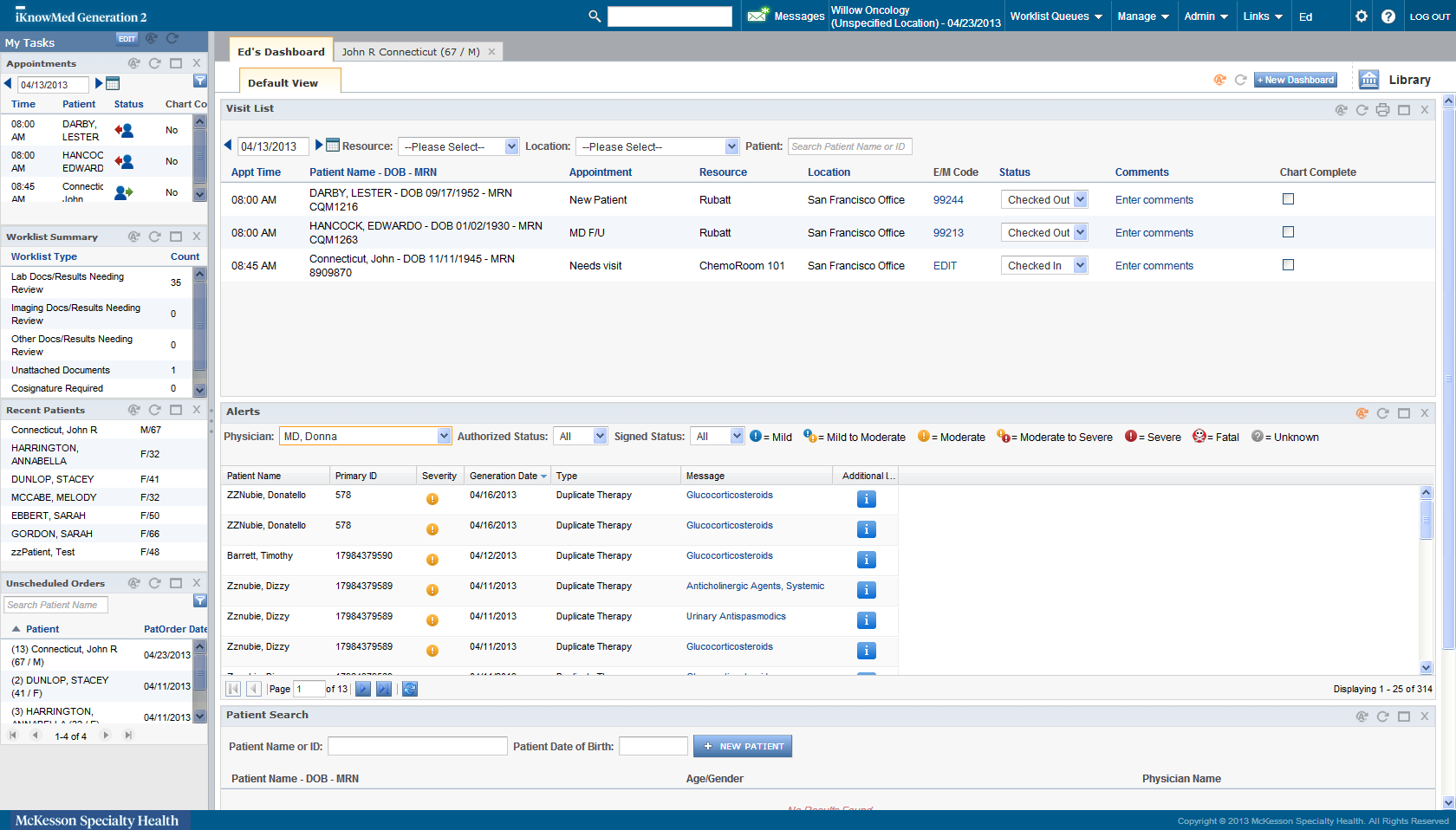 screenshot of iKnowMed