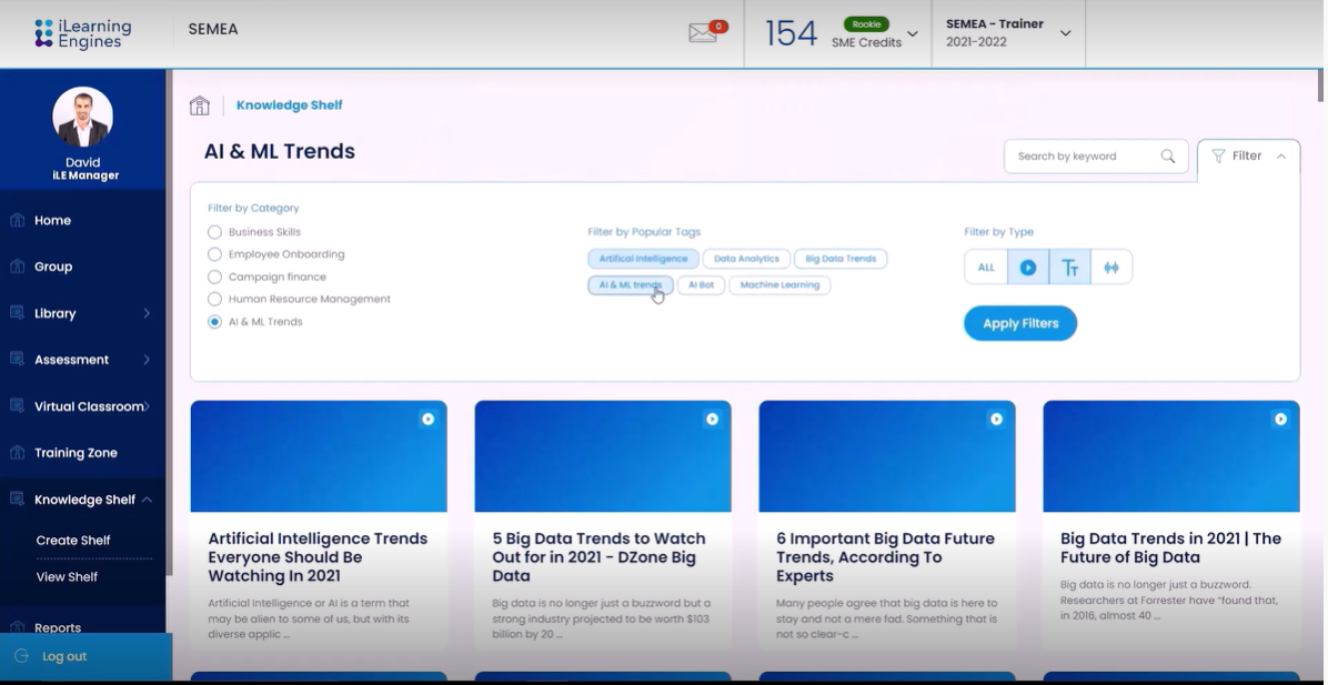 screenshot of iLearningEngines