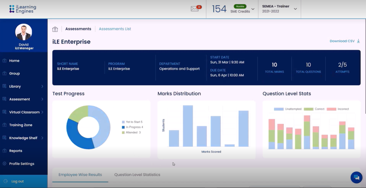 screenshot of iLearningEngines