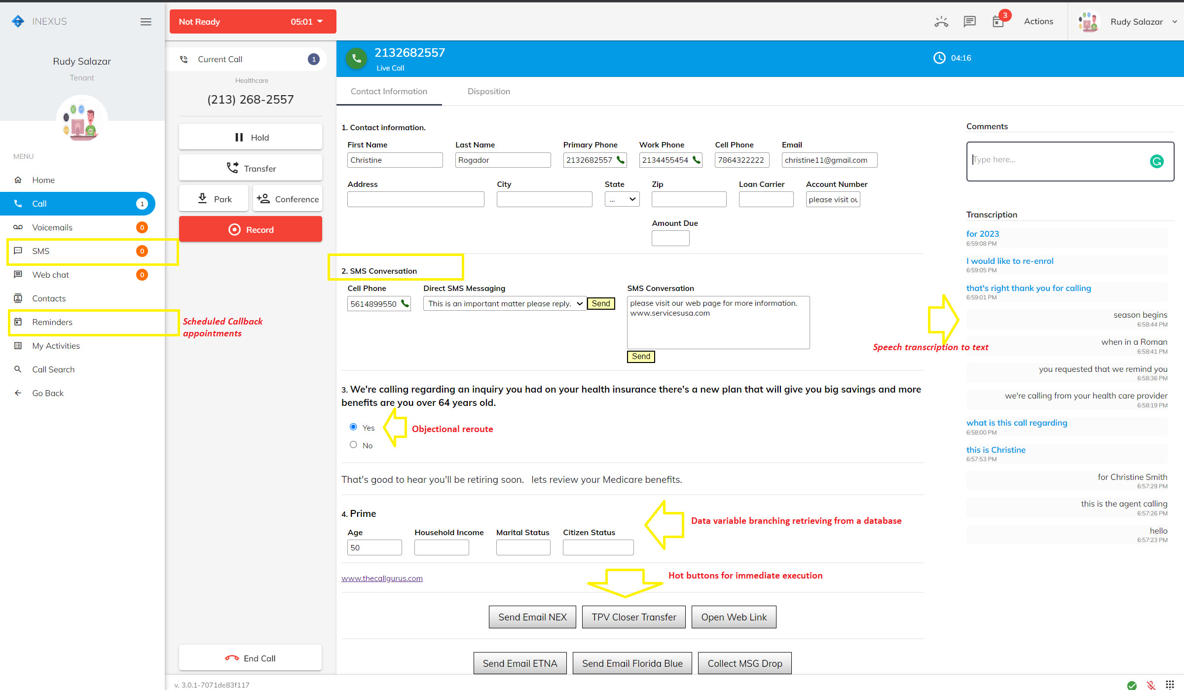 screenshot of iNexus