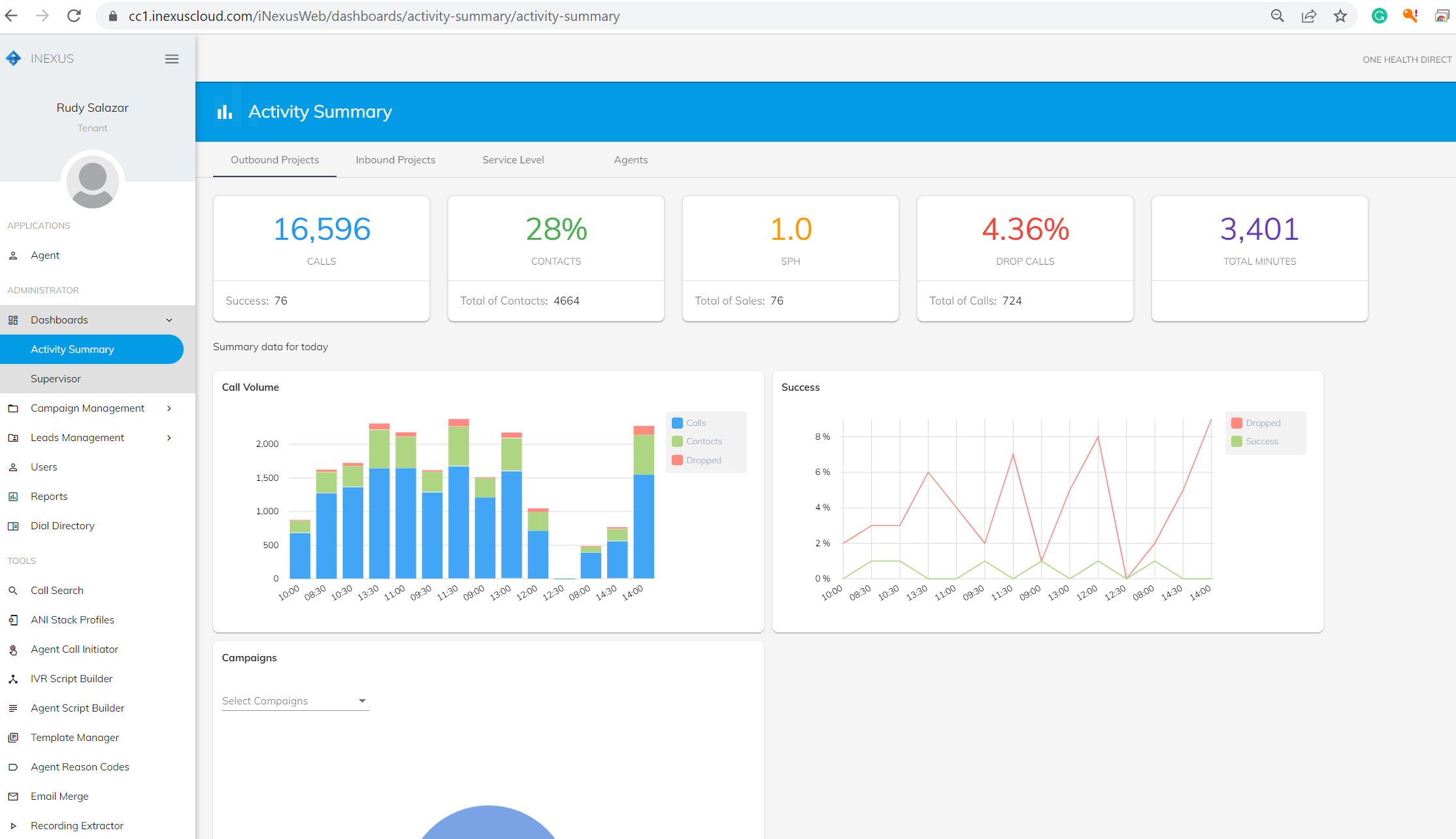 screenshot of iNexus