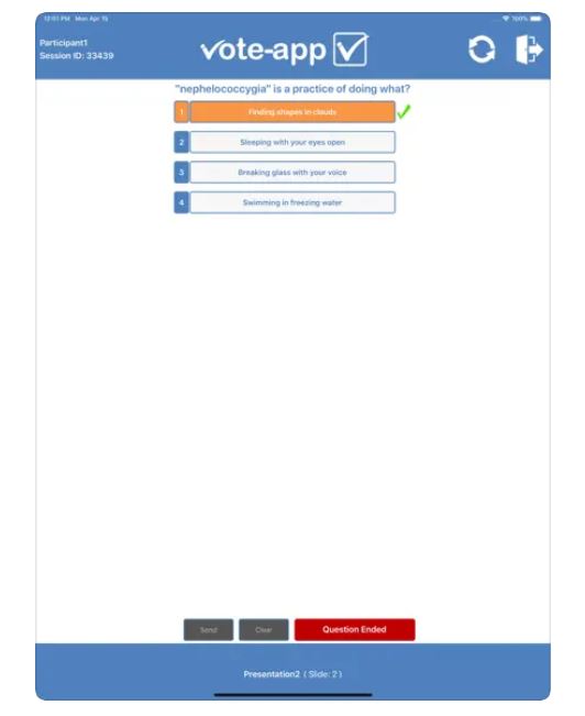 screenshot of iVote-App