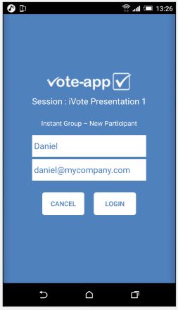 screenshot of iVote-App