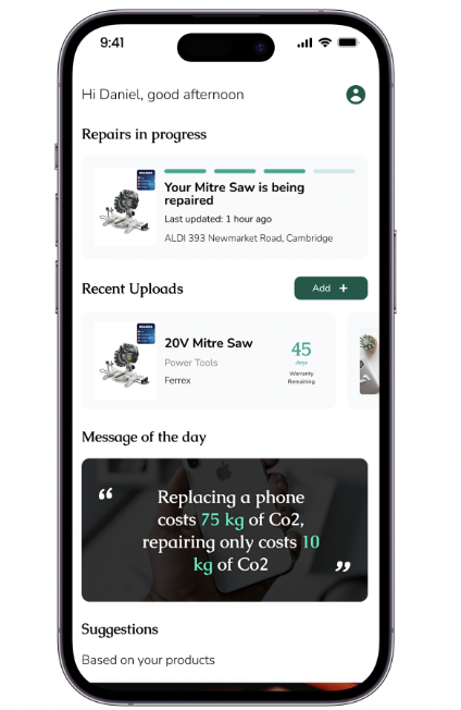 screenshot of iWarranty