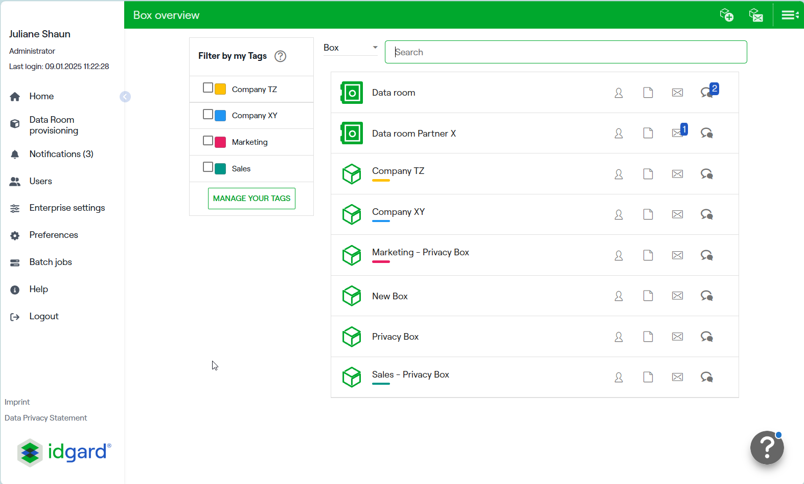screenshot of idgard