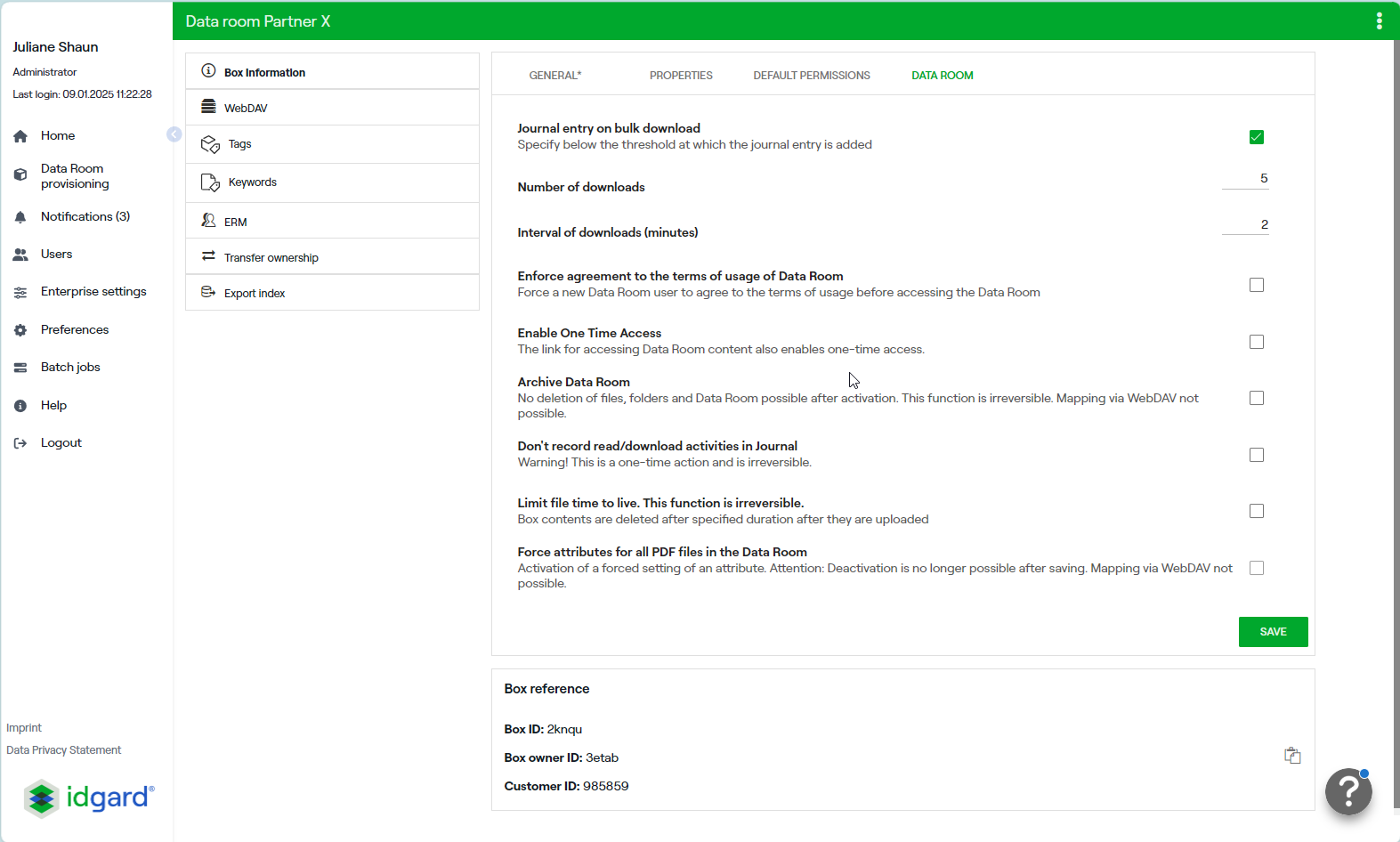 screenshot of idgard